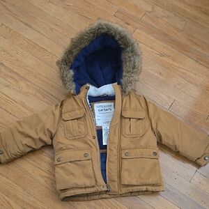 2T Carter's tan parka coat